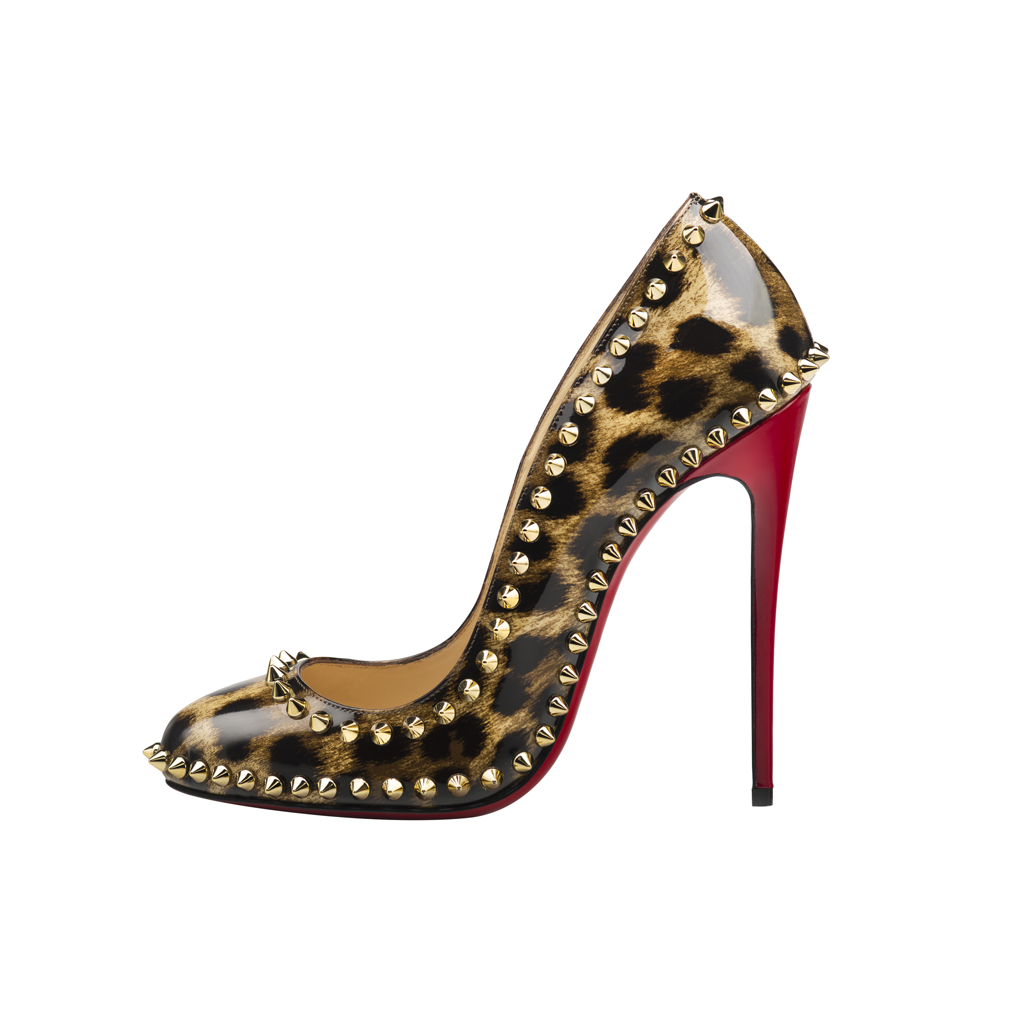 Christian Louboutin Dorispiky 120 Patent Leo Version Brown.