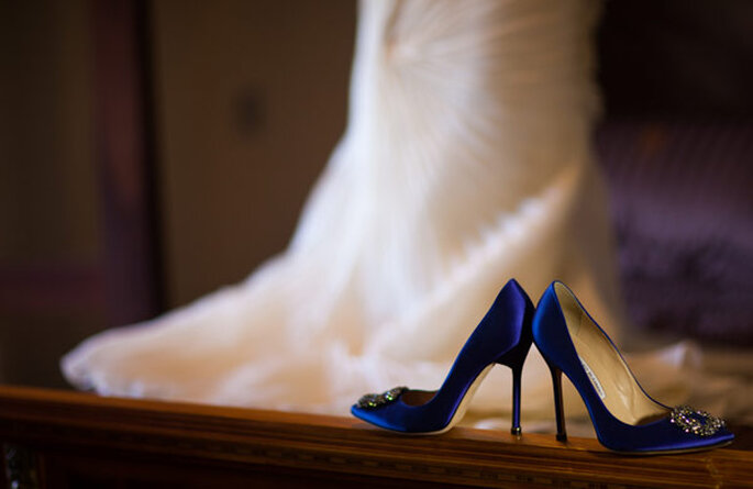 Scarpins azul marinho Manolo Blahnik