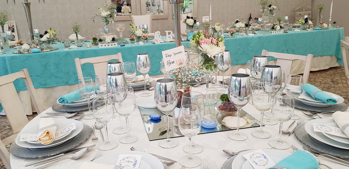 decoração casamento azul