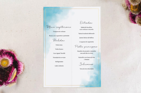 menu casamento simples