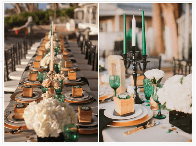 Decoração de mesas de casamento inspiradas no Natal