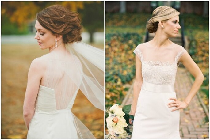 Natural e elegante, o decote rendado usa tecidos como o tule e a gaza para uma decoração sofisticada que deixa os ombros descobertos mas só um pouco. Foto: Adam Barnes Fine Art Photography & Manchik Photography
