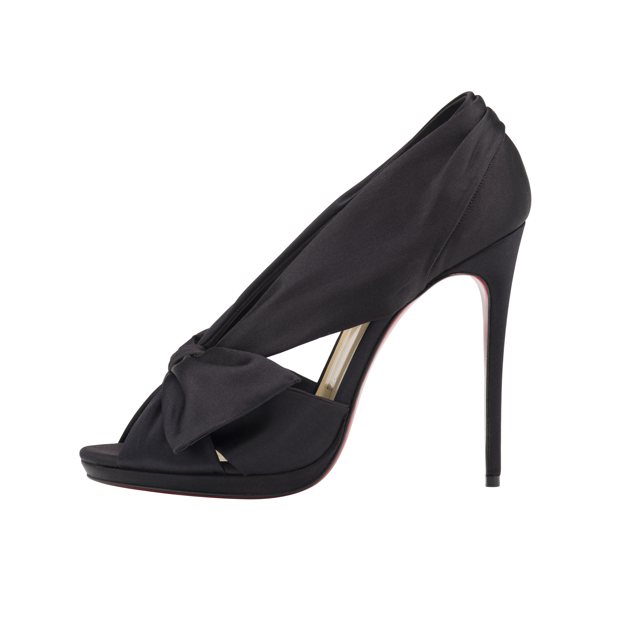 Christian Louboutin Cosmolip 120 Crepe Satin Black.