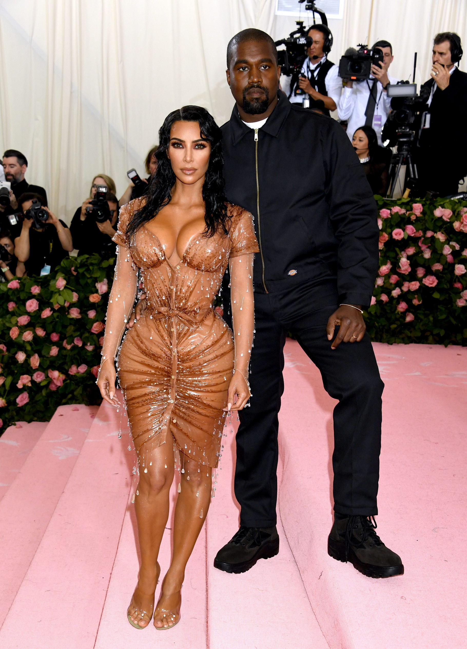 Kim Kardashian-West de Thierry Mugler y Kanye West. Credits: Cordon Press