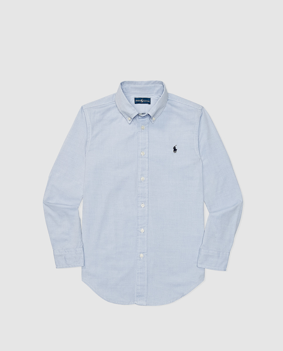 Camisa azul de menino. Créditos: Polo Ralph Lauren