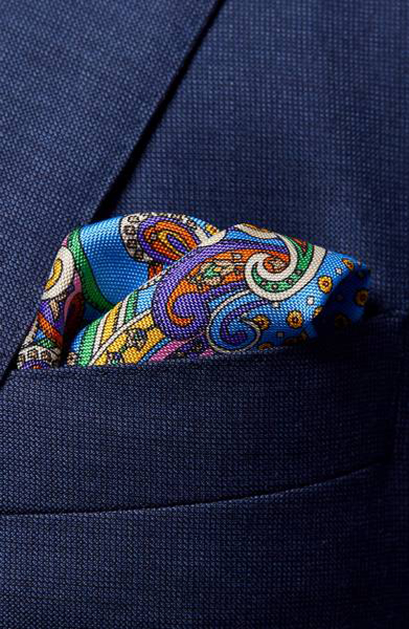 Paisley Silk Pocket Square eton