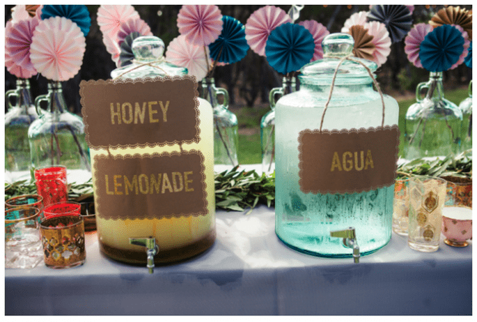 Bebidas originales para una boda perfecta - Foto Paige Newton